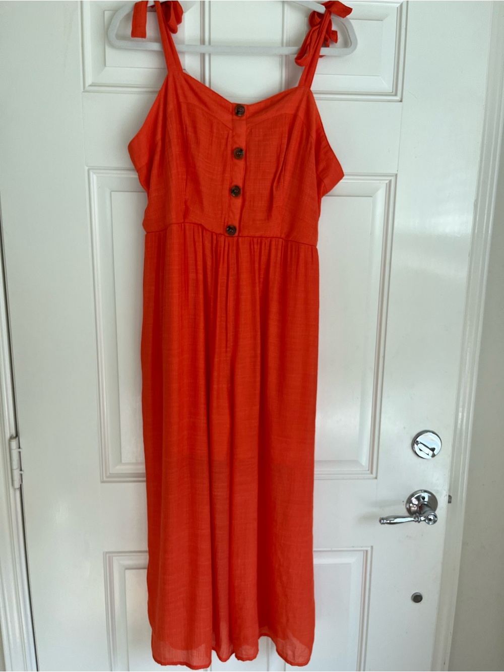 Mlle Gabrielle Romper Wide Leg in Vibrant Orange SZ XL